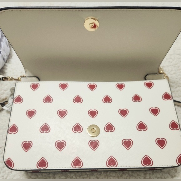 Kate Spade NWT Madison Heartfelt Geo Flap Crossbody & Matching Wallet Set - Picture 14 of 16